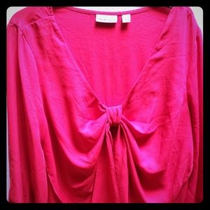 Red bow blouse